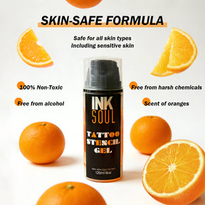 INKSOUL® Tattoo Stencil Transfer Gel, 4 fl oz / 120ml - Long-Lasting & Smudge-Proof