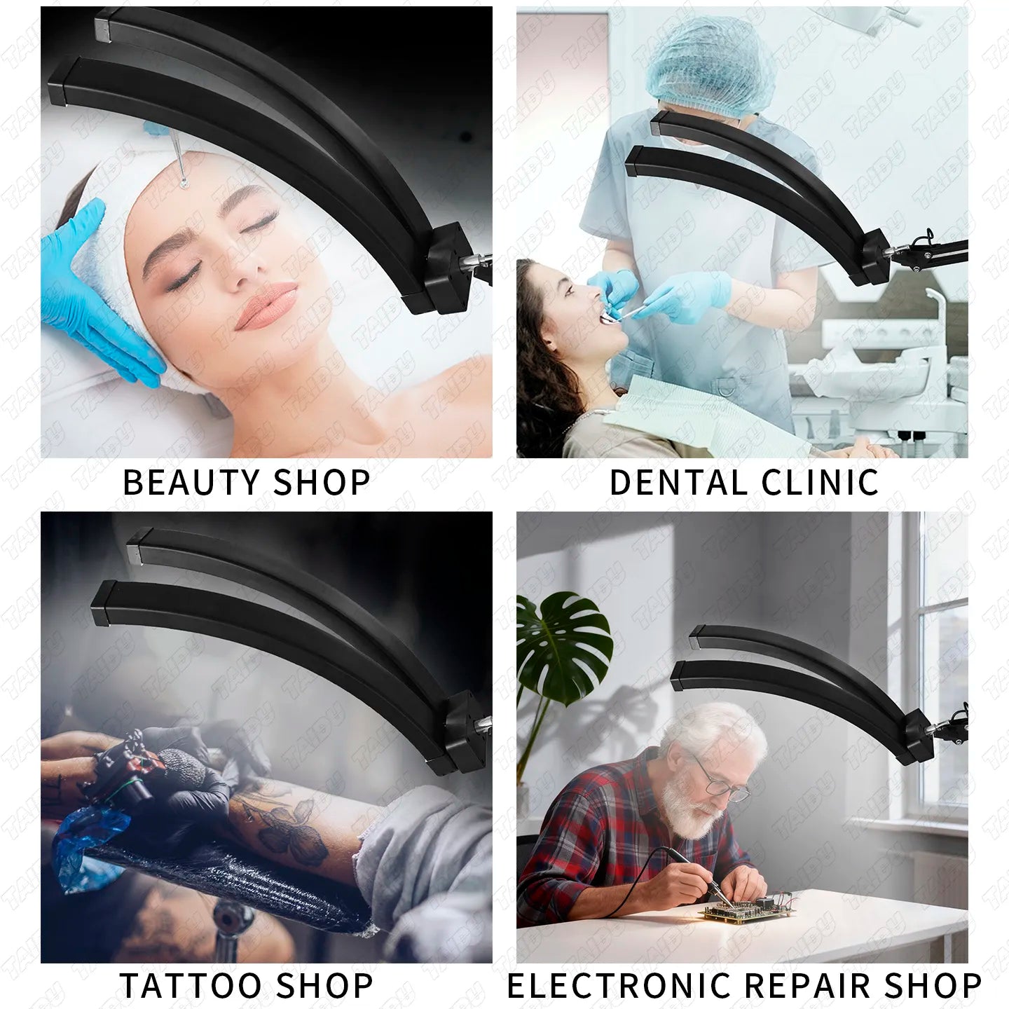 TAIDU X5 Professional Tattoo Workstation with Foldable Half-Moon Light