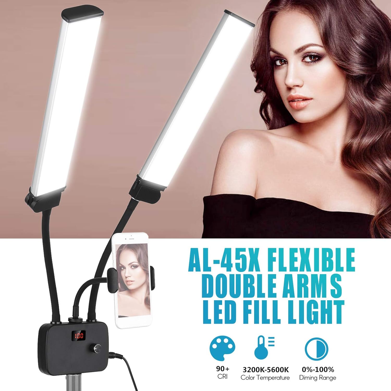 INKSOUL Flexible Double Arms LED Fill Light