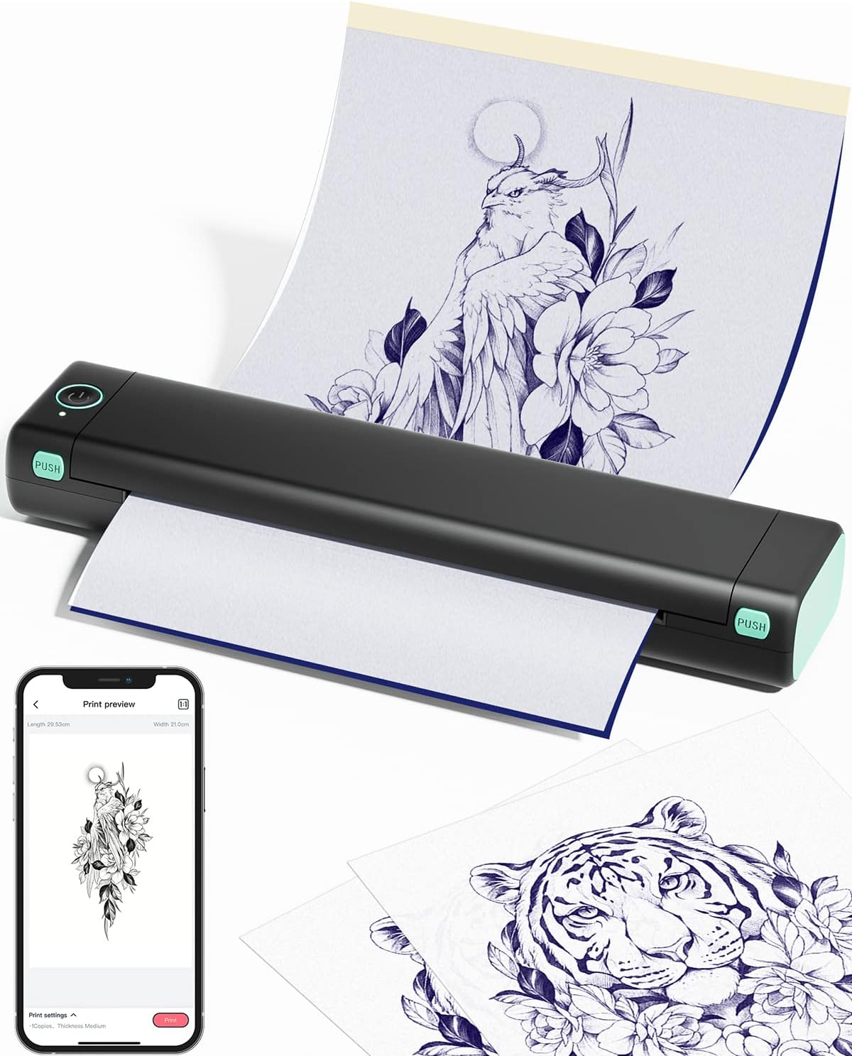 Phomemo M08F Wireless Tattoo Transfer Stencil Printer