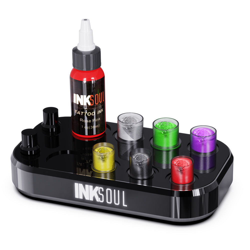 INKSOUL®️ TATTOO INK CUP MIXER 8 sites Aluminum alloy frame