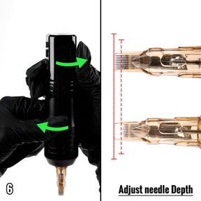 EZ P3 Pro Turbo 2.0 Upgrade Direct Drive Wireless Tattoo Machine with Adjustable Stroke 5.0mm