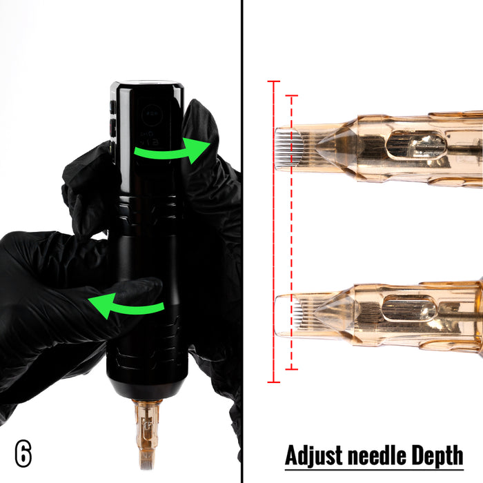 EZ P3 Pro Turbo 2.0 Upgrade Direct Drive Wireless Tattoo Machine with Adjustable Stroke 5.0mm