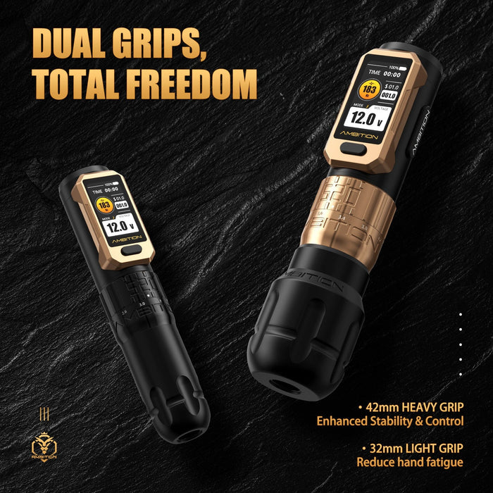 Ambition Soldier Pro 520 Wireless Tattoo Pen Machine with 6 Strokes Length 2.2mm-4.2mm