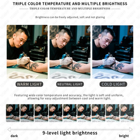 TAIDU X5 Professional Tattoo Workstation with Foldable Half-Moon Light