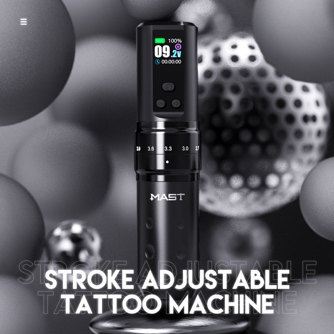 Dragonhawk Wireless Tattoo Pen Machine 2.4-4.2MM Strokes Length | Mast Fold 2 Pro