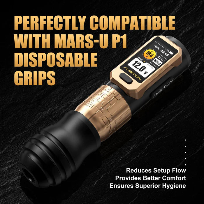 Ambition Soldier Pro 520 Wireless Tattoo Pen Machine with 6 Strokes Length 2.2mm-4.2mm