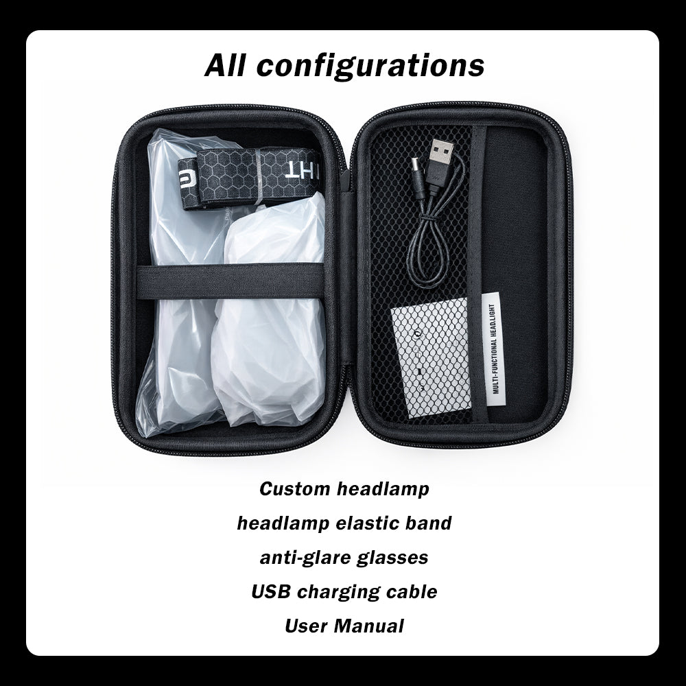 INKSOUL® Tattoo Headlamp with Polarized Glasses Anti-Reflective LED Light for Tattoo, Embroidery & Cosmetic Work