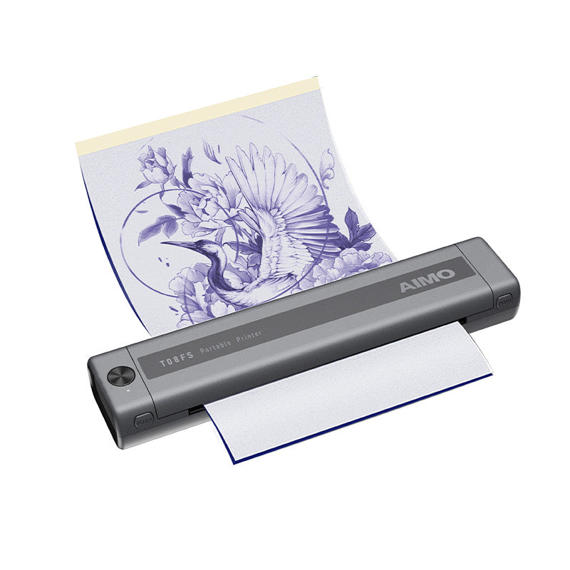 AIMO T08FS Wireless Tattoo Transfer Stencil Printer-Can print shadows