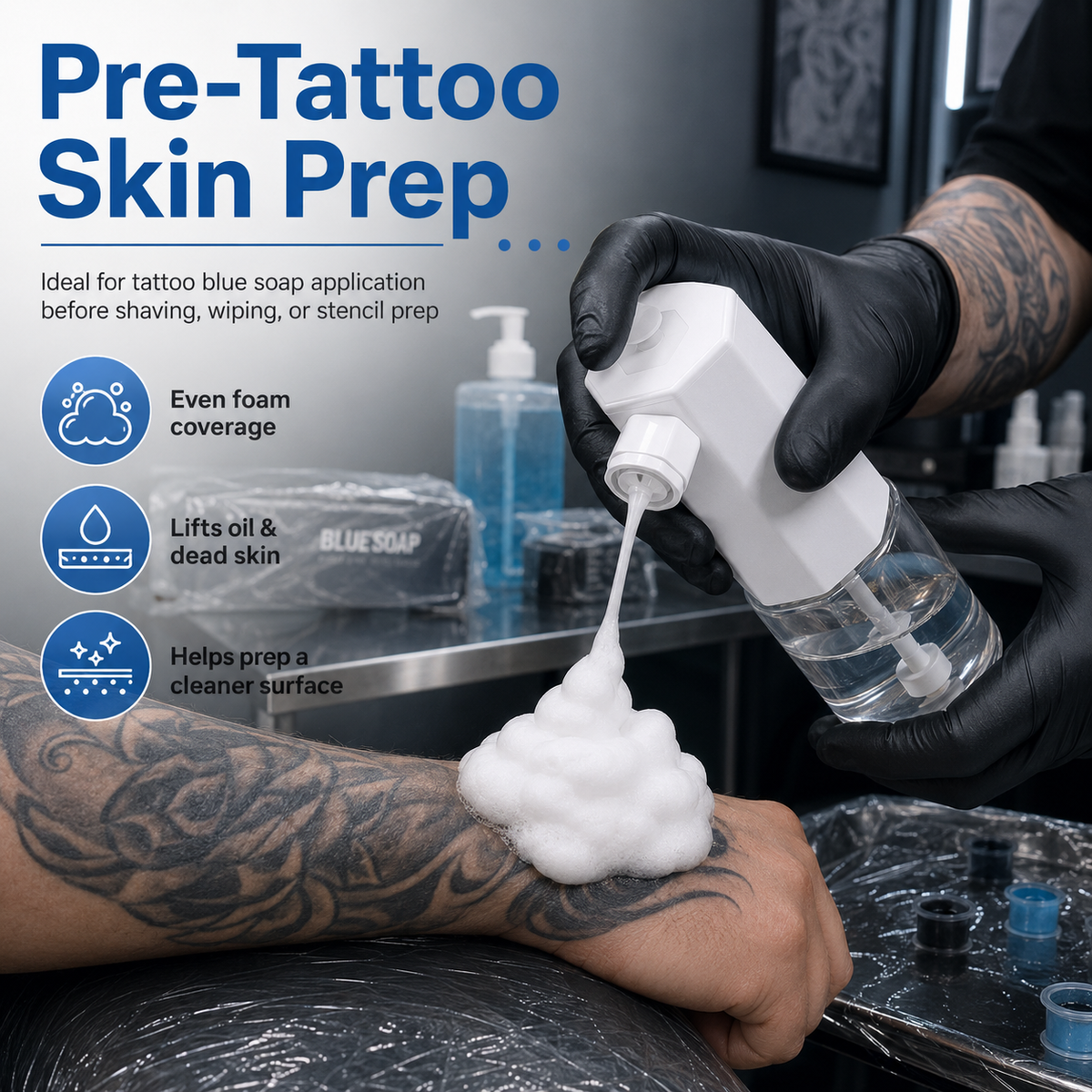 INKSOUL Electric Tattoo Blue Soap Foamer