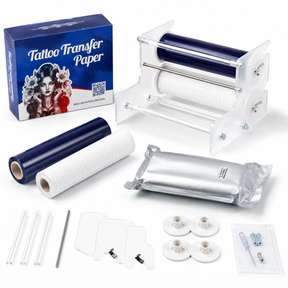 AIMO Rollpapier | Tattoo -Schablonenpapier 210 cm x 30 m mit Klammer trennen