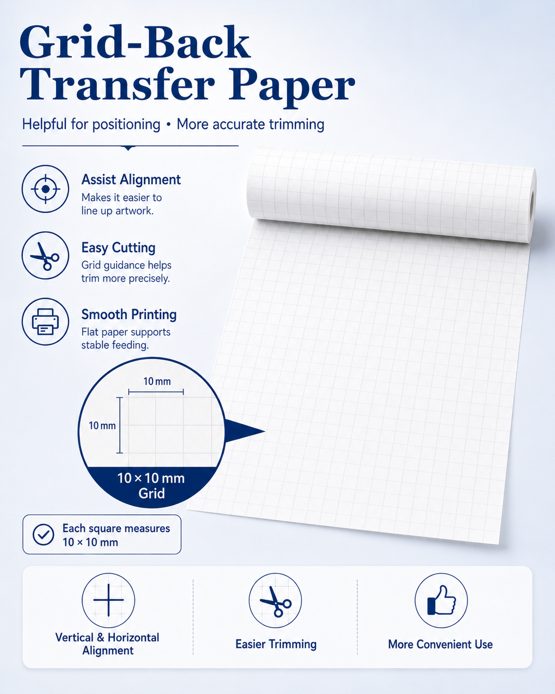 AIMO Rollpapier | Tattoo -Schablonenpapier 210 cm x 30 m mit Klammer trennen