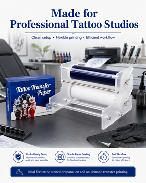 AIMO Rollpapier | Tattoo -Schablonenpapier 210 cm x 30 m mit Klammer trennen
