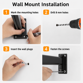 TAIDU Professional Tattoo Wall-Mounted Lighting Kit for Shading & Detail Work (with Anti-Glare Glasse)