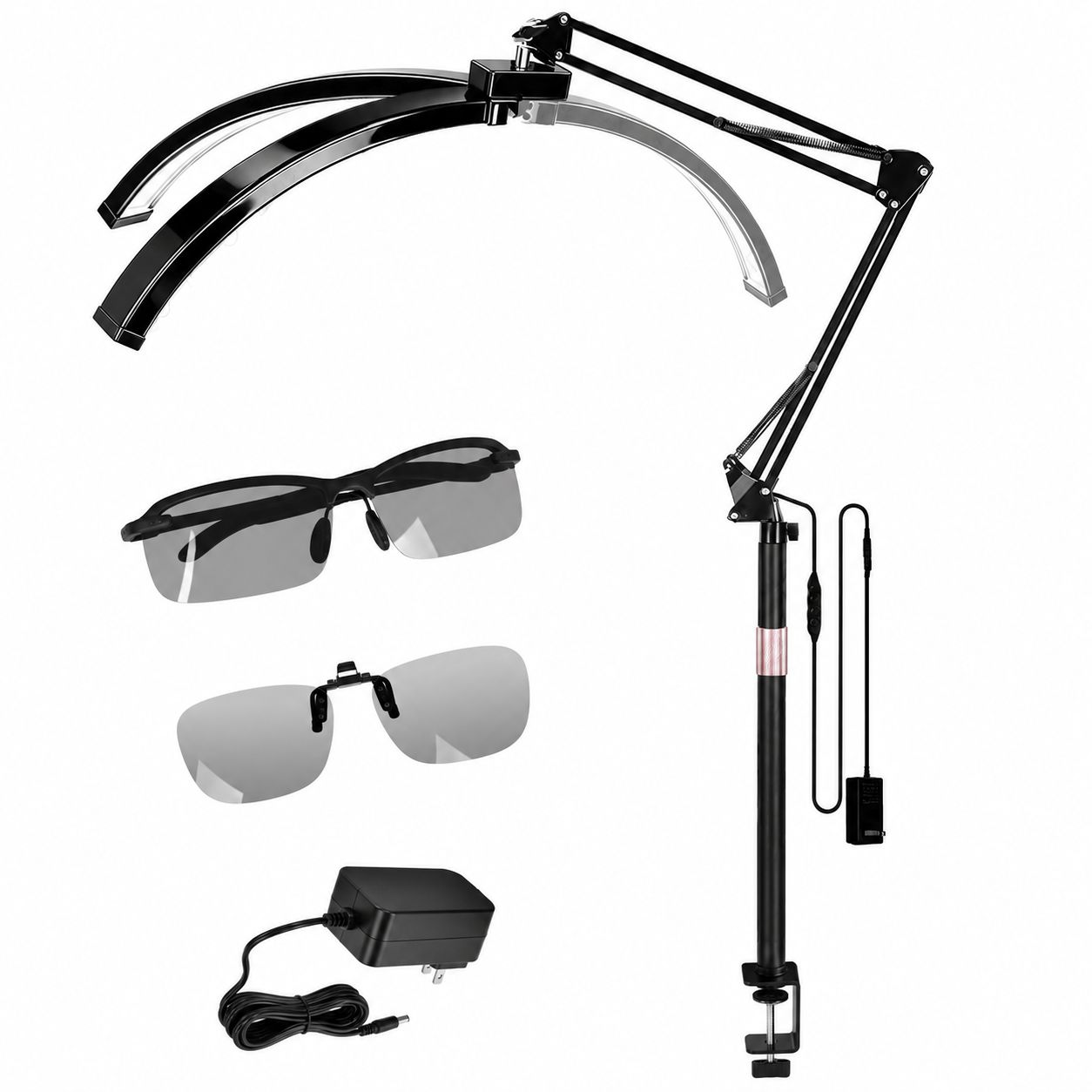 TAIDU X5 Anti-Glare Polarizing Half-Moon Desk Clamp Lamp