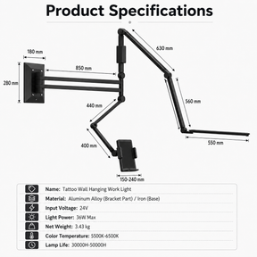 Multifunctional and convenient work lamp---Wall mounted light