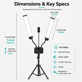 Inksoul flexible Doppelarme LED füllen Licht füllen