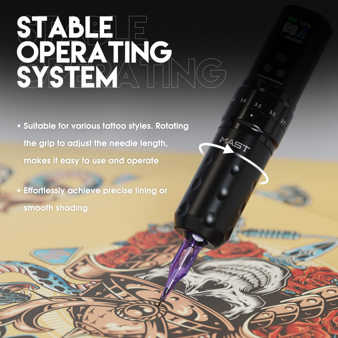 2. Dragonhawk Mast Fold 2 Pro Wireless Tattoo Machine