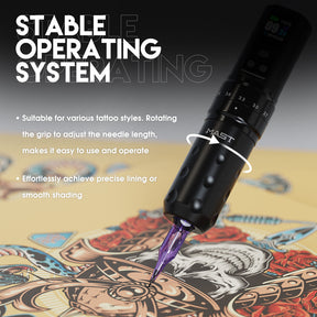 Dragonhawk Wireless Tattoo Pen Machine 2.4-4.2MM Strokes Length | Mast Fold 2 Pro