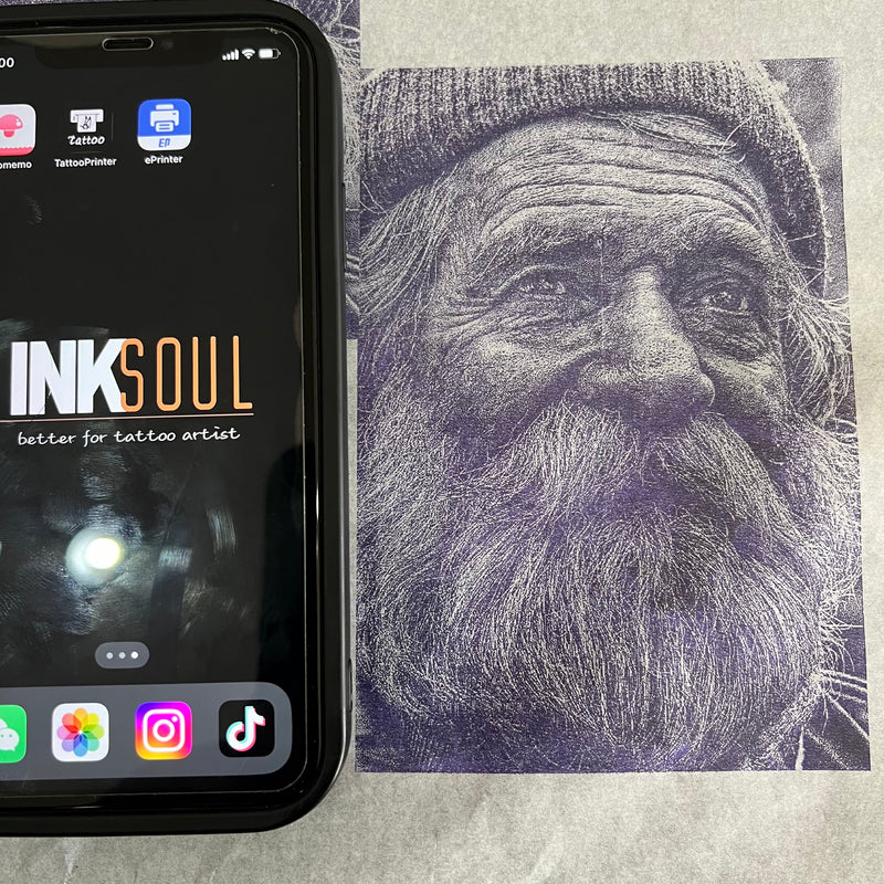 INKSOUL®️&AIMO T08FS Wireless Tattoo Transfer Stencil Printer-Can print shadows