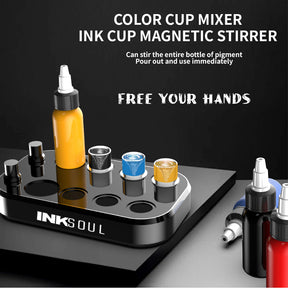 INKSOUL®️ TATTOO INK CUP MIXER 8 sites Aluminum alloy frame