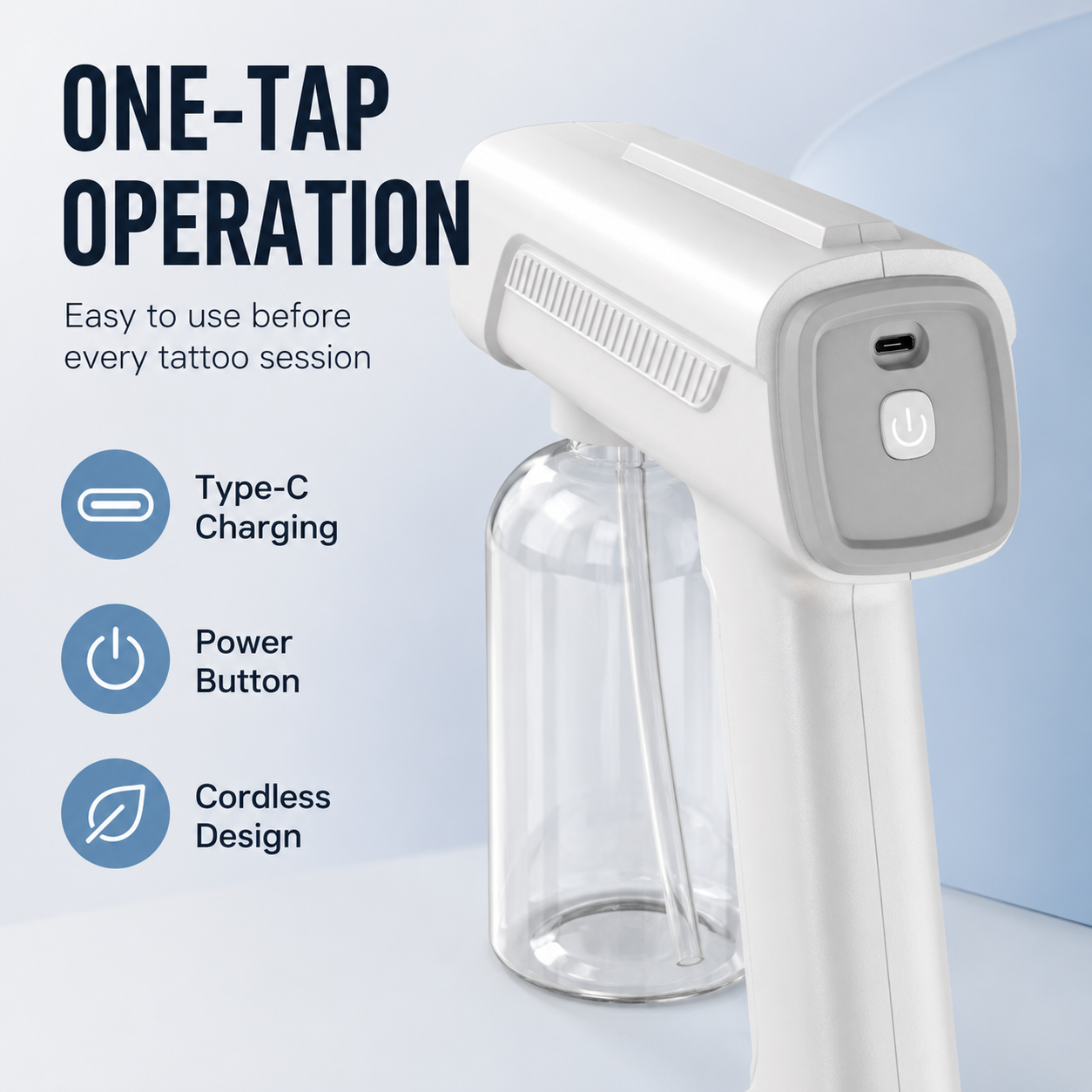 INKSOUL K8 Cordless Tattoo Disinfection Sprayer