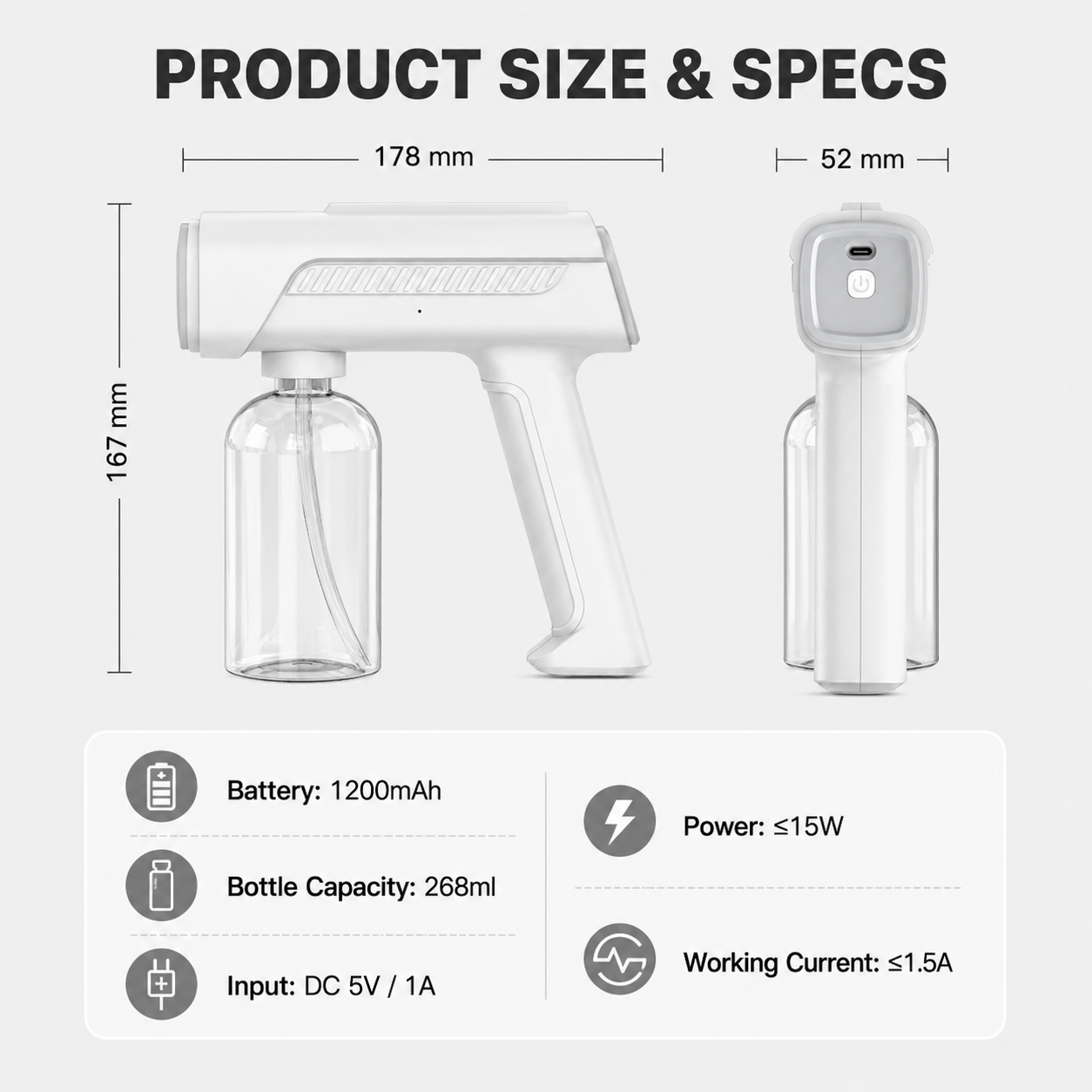INKSOUL K8 Cordless Tattoo Disinfection Sprayer