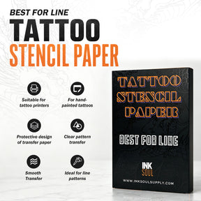 INKSOUL® TATTOO TRANSFER STENCIL PAPER LP100 A4 100sheets（BEST FOR Line）