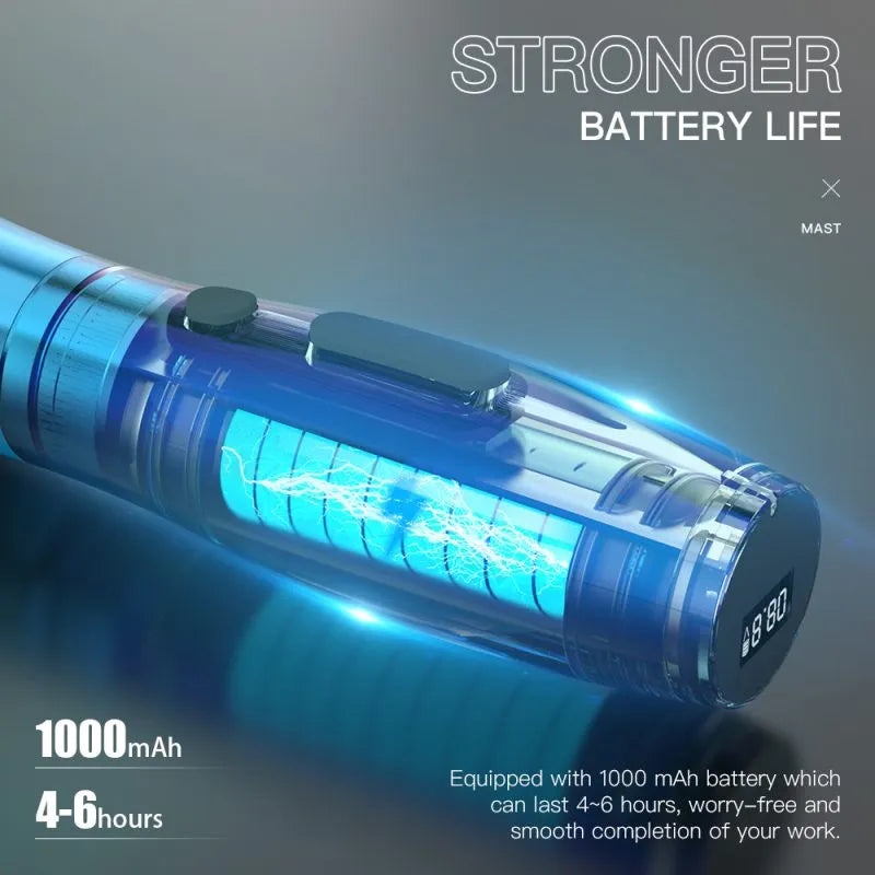 Wireless Tattoo Pen Machine With 2.5MM Stroke Permanent Makeup| Mast P20 (2 Batteries ver.)