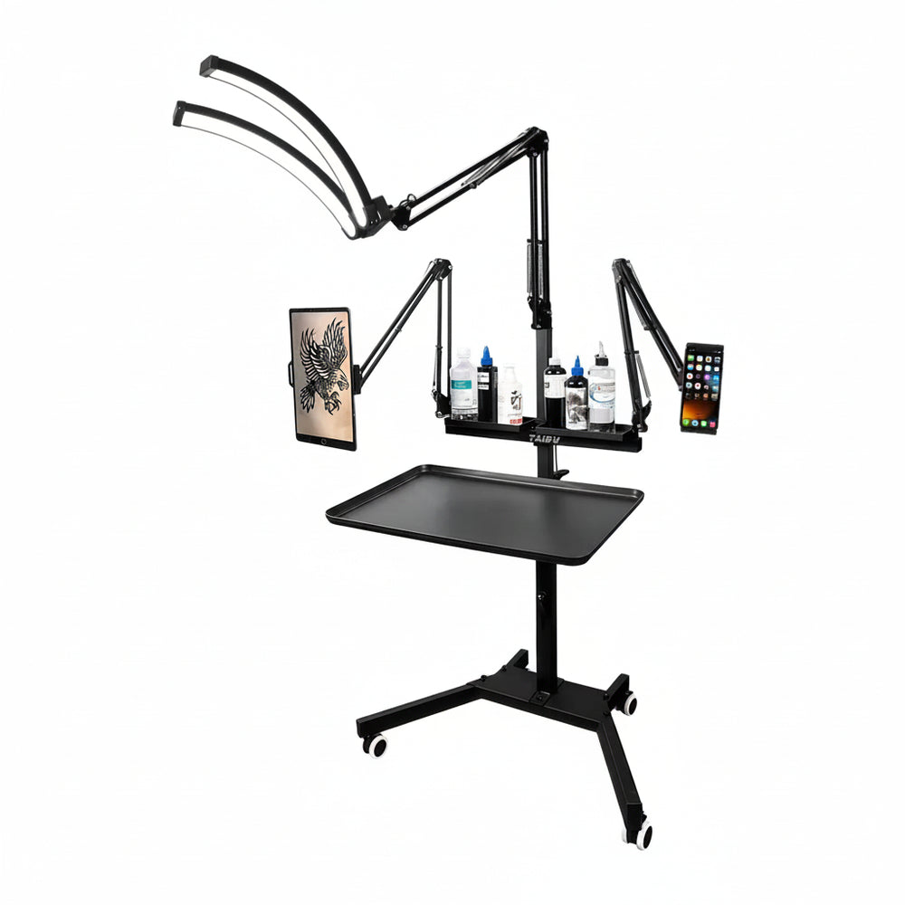 TAIDU X5 Professional Tattoo Workstation with Foldable Half-Moon Light