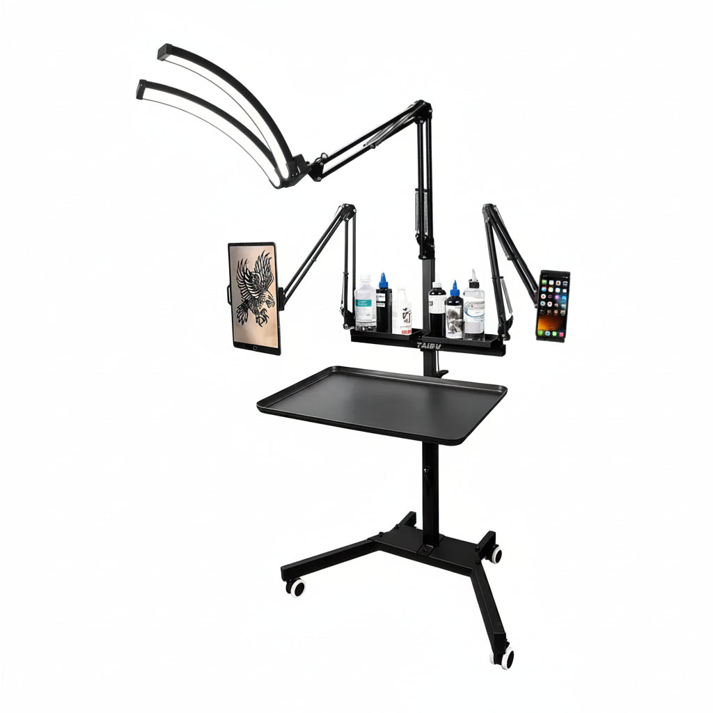 TAIDU X5 Professional Tattoo Workstation with Foldable Half-Moon Light