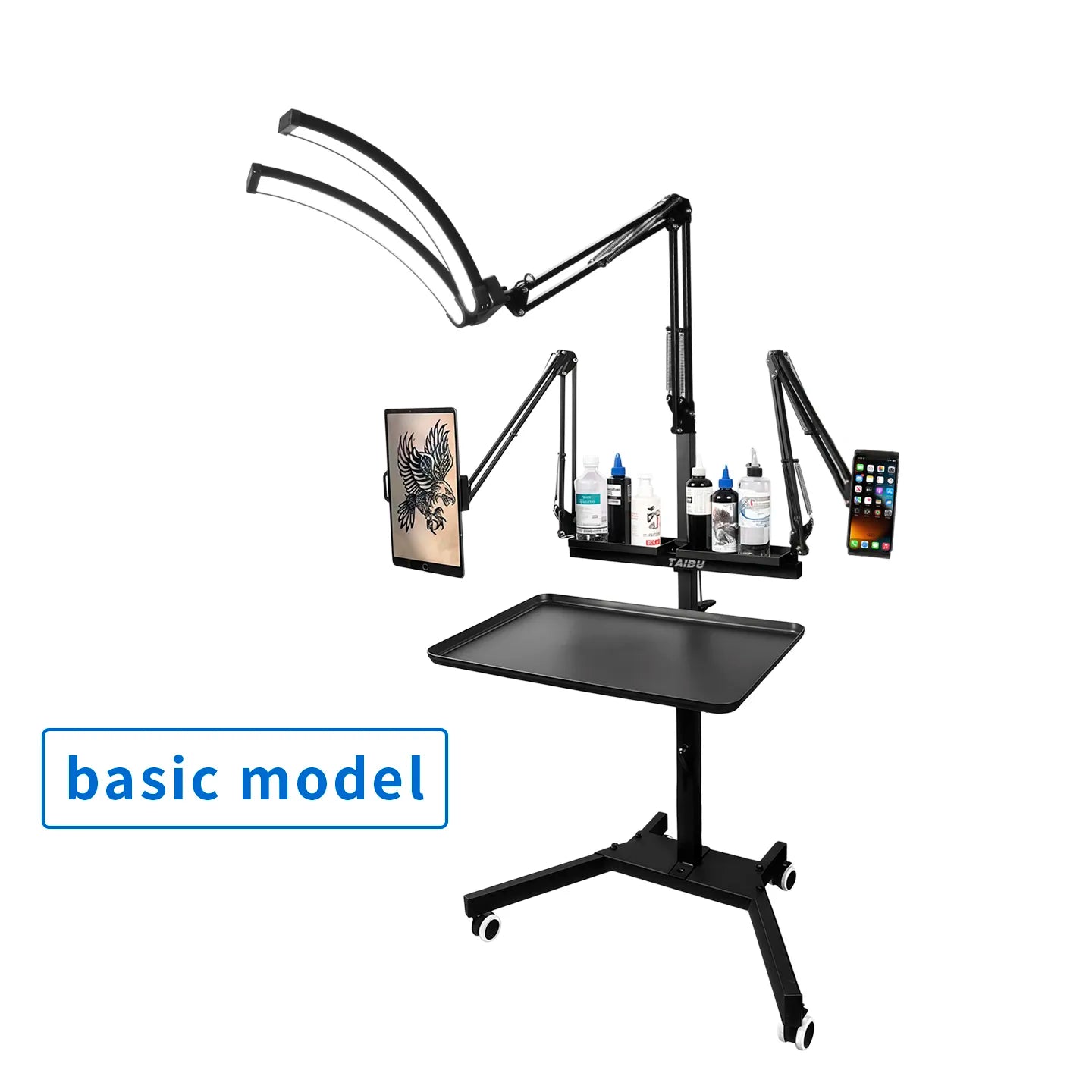 TAIDU X5 Professional Tattoo Workstation with Foldable Half-Moon Light