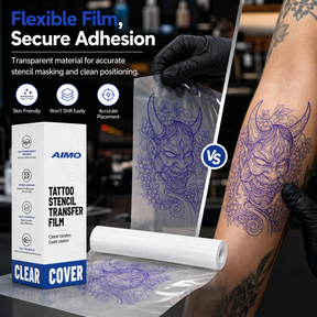 Transparent Transfer Paper , Clear Pattern Thermal Transfer Film Roll for Tattoo Cover-up 90pcs/Roll