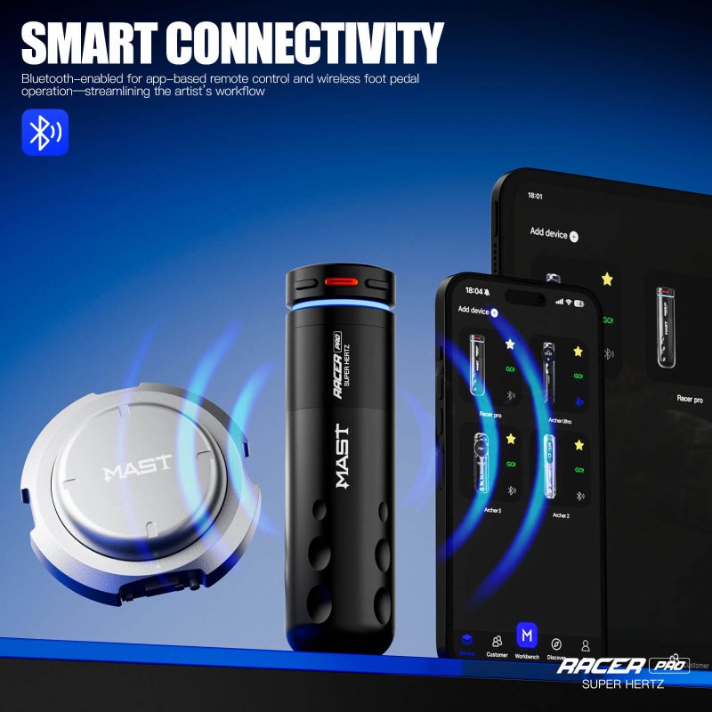 Dragonhawk Wireless Tattoo Pen Machine 4.2MM Strokes Length | Mast Racer Pro