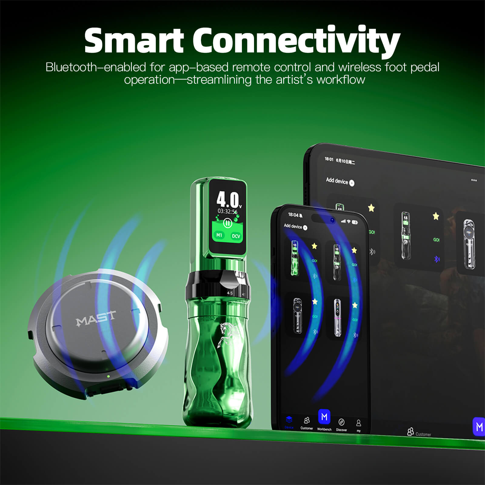 Tattoo Kit | Dragonhawk Fold Pro Year of Horse Edition Tattoo Machine Pen Wireless Professional Bundle