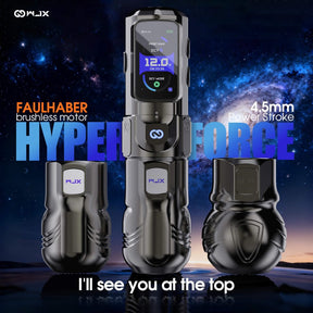 Tattoo Kit | WJX Hyper Force Tattoo Machine Pen Wireless Professional Bundle with FAULHABER Brushless Motor 4.5mm Stroke