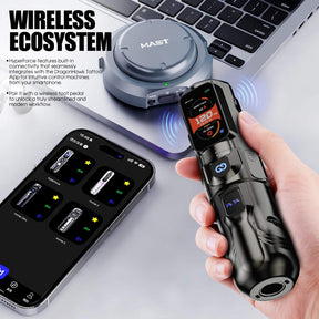 Tattoo Kit | WJX Hyper Force Tattoo Machine Pen Wireless Professional Bundle with FAULHABER Brushless Motor 4.5mm Stroke