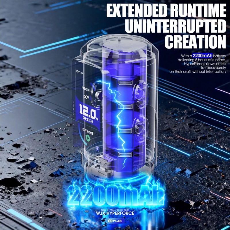 Tattoo Kit | WJX Hyper Force Tattoo Machine Pen Wireless Professional Bundle with FAULHABER Brushless Motor 4.5mm Stroke