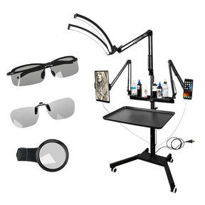 TAIDU X5 Professional Tattoo Workstation with Foldable Half-Moon Light