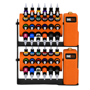 INKSOUL Rotating Tattoo Ink Rack｜Continuous Ink Mixing Organizer for Tattoo Artists｜48-Bottle Rotating Ink Organizer