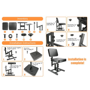 Multifunctional tattoo seat - installation instructions