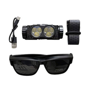 INKSOUL® Tattoo Headlamp with Polarized Glasses Anti-Reflective LED Light for Tattoo, Embroidery & Cosmetic Work