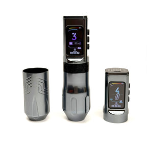 INKSOUL® Tattoo Machine Wiresles Pen 4.2MM Strokes Two Grips Two Batteries Two Modes 2 in 1 | HV6 PRO